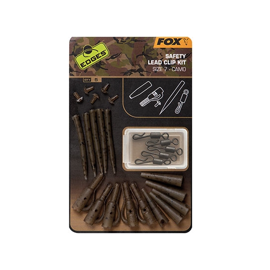 FOX Camo Safety Lead Clip Kit Size 7